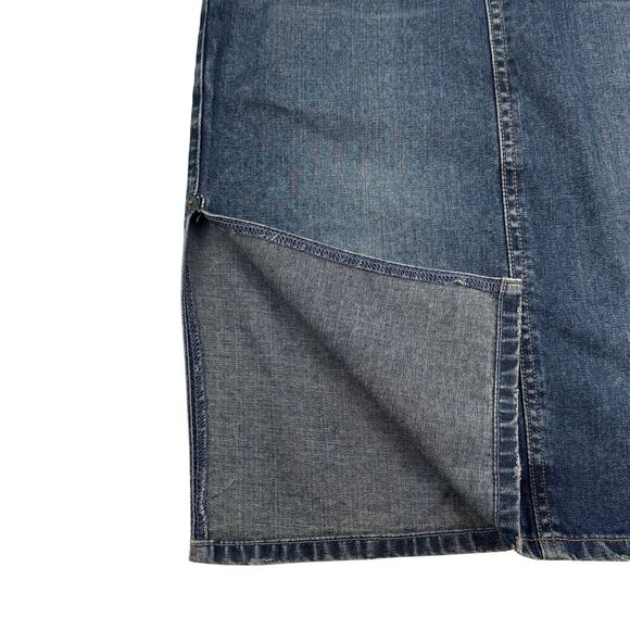 American Eagle Vintage Y2K Boho Western Denim Pencil Skirt Women's Size 2 - Picture 2 of 6